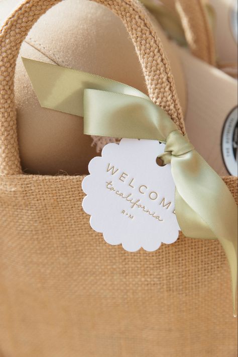 Bach Gifts, Welcome Bags For Wedding Guests, Welcome Bag Ideas, Welcome Bags Wedding, Wedding Vowels, Welcome Bag Tags, Bach Gift, Destination Wedding Welcome Bags, Vowel Renewal