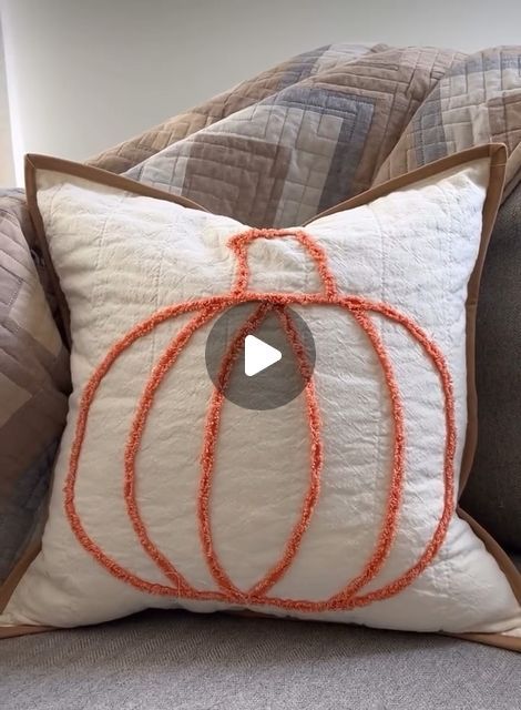 Chenille Pillows Diy, Chenille Crafts, Pumpkin Pillow, Missouri Star Quilt Company, Chenille Pillow, Pumpkin Pillows, Missouri Star Quilt, Fall Projects, Unique Pillows