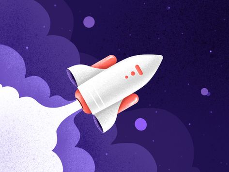 Spaceship by Guga Bigvava on Dribbble Spaceship Illustration, Planets Images, Galaxy Background, Space Games, Spaceship Design, Cartoon Girl Drawing, Graphic Design Lessons, Creative Poster Design, Beach Art