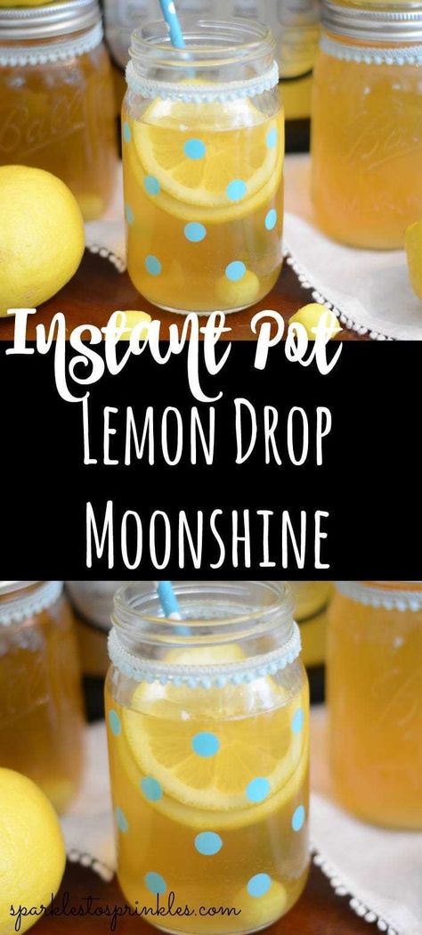 Lemon Drop Moonshine Recipe, Shots Vodka, Moonshine Recipe, Liquor Recipes, Lemon-lime Soda, Moonshine Recipes, Lemon Drink, Instant Pot Dinner Recipes, Instapot Recipes