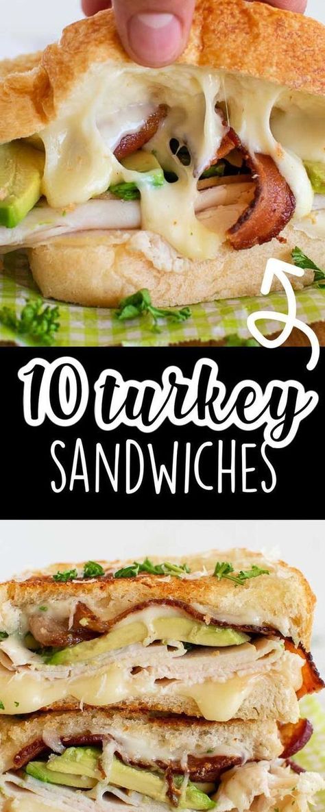 Try one of these delicious sandwich ideas that are perfect for your leftover turkey or sliced deli turkey! There's something for every taste, from the classic Turkey Club Sandwich to the delectable Turkey Ranch Bacon, with even some grilled options available. These sandwiches are so versatile that they can be enjoyed for lunch or dinner, adding warmth and satisfaction to your winter dinner. Take your sandwich game to the next level with one of these delicious recipes. Grilled Turkey And Cheese, Turkey And Cheese Sandwich, Turkey Sandwich Recipes, Turkey Cheese Sandwich, Smoked Turkey Sandwich, Turkey Wrap Recipes, Turkey Club Sandwich, Turkey Lunch, Deli Turkey Recipes