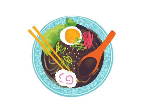 Food Animation Art, Riso Animation, Food Motion Graphics, Food Animation, Gif Food, Noodles Ramen, Gif Illustration, Feminism Art, Animation Stop Motion