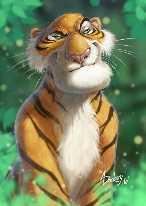 Creatures Illustration, Jungle Book Characters, Shere Khan, Jungle Book Disney, The Jungle Book, Disney Animals, Illustration Ideas, Disney Films, Cute Animal Drawings