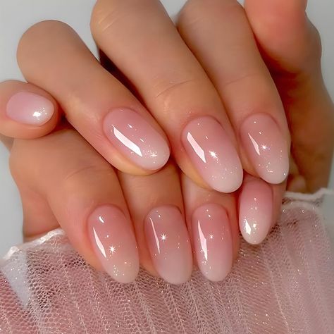 PRICES MAY VARY. 💖【Almond Press on Nails】- Made of good acrylic ABS material, firm and not fragile or break or fade, more glossy, wouldn't hurt your nails, softness is similar to human nails. 💖【Almond Fake Nails Package】- 24pcs/12 sizes almond nails, 1 nail file, 24pcs jelly glue. (Durability of jelly glue is not as good as liquid glue, but it makes fake nails reusable，Please use suitable glue according to different scenes). 💖【Glue on Nails Almond Shape】 - Press ons easy to wear and unloading Fake Nails White, Shiny Nails, Gradient Nails, Pink Nail, Oval Nails, Stick On Nails, Nail Art Hacks, Nail Arts, Artificial Nails