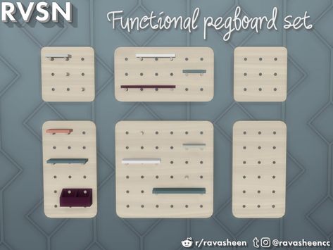 The Sims Resource - Peg To Differ Pegboard Series - Base Sims 4 Cc Pegboard, Square Sink, Sims 4 Cc Furniture, Twin Bed Frame, Sims Community, Ts4 Cc, Electronic Art, Wall Organization, Sims Mods