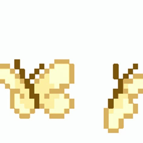 Butterfly Pixel Art, Pixel Art Sticker, Gif Banners, Yellow Butterflies, Yellow Butterfly, Easy Steps, Animated Gif, Pixel Art, Banners