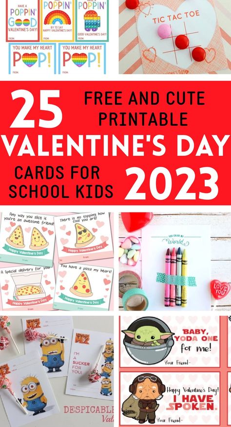 FREE PRINTABLE VALENTINE'S DAY CARDS FOR KIDS. Have kids in school or preschool and need some cheap or quick Valentine's Day cards? These free printable V day cards are perfect and so cute! Family Valentines Day Ideas, Free Printable Valentines Day Cards, Preschool Valentine Cards, Valentine's Crafts For Kids, Love Quotes Printable, Free Valentines Day Cards, Valentines Day Games, Free Valentine Cards, Valentines Day Cards For Kids