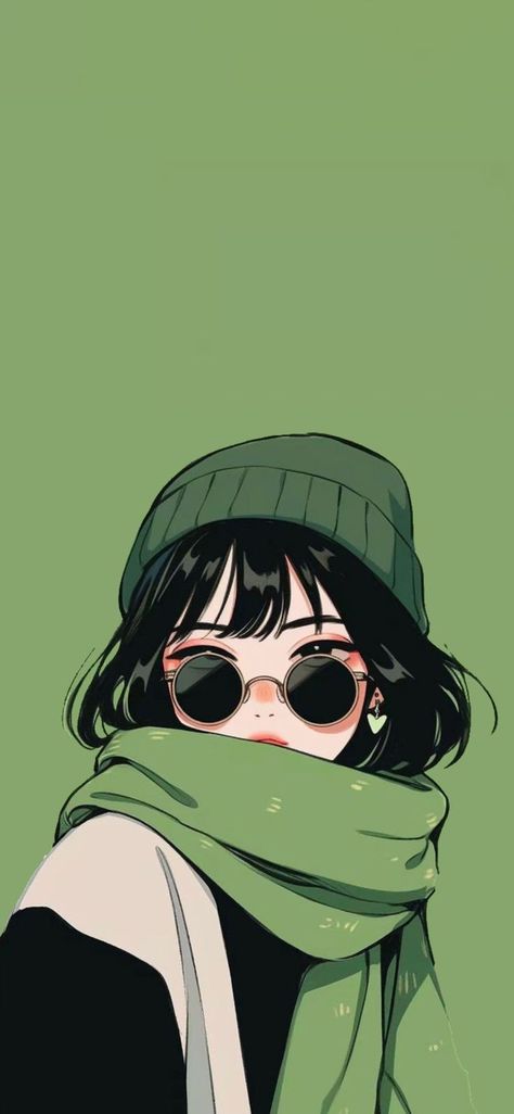 Green Pfp, Cute Mobile Wallpapers, Girly Art Illustrations, Cute Cartoon Drawings, Digital Art Anime, Cute Easy Drawings, 판타지 아트, Girls Cartoon Art, Girly Art