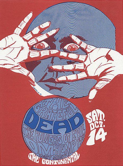 Grateful Dead Poster - 1967 Grateful Dead Poster, Vintage Concert Posters, Band Poster, Club Poster, Rock Posters, Gig Posters, Band Posters, Santa Clara, Grateful Dead