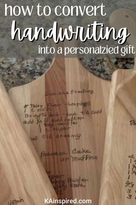 CONVERT HANDWRITING INTO A GIFT Engraved Christmas Gifts, Cricut Gifts, Cricut Projects Easy, Engraved Christmas Ornaments, Christmas Fonts Free, Kids Handwriting, Handwriting Gifts, Cricut Supplies, Keepsake Crafts