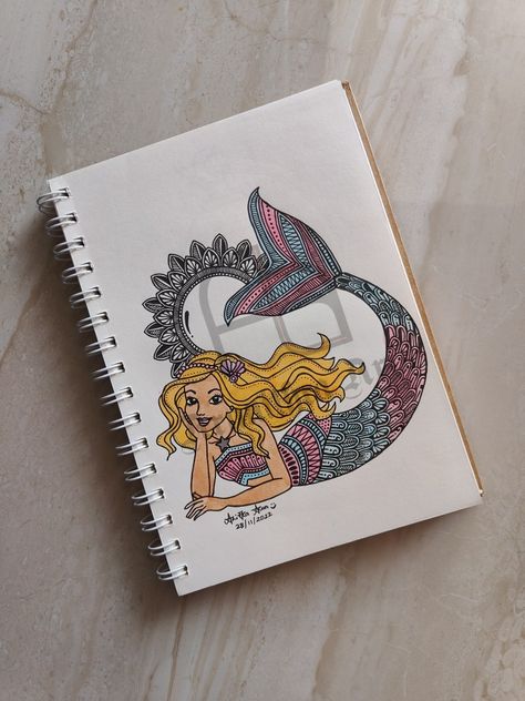 7. MERMAID MANDALA 🧜‍♀️ Mermaid Mandala Art, Mermaid Mandala, Giraffe Art, Paper Flower Wall, Mandala Design Art, Mandala Design, Mandala Art, Flower Wall, Paper Flowers