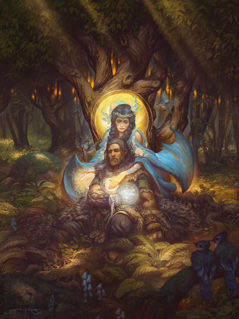 Beren And Luthien, Justin Gerard, Back To Life, Jesus, Forest, Animals, Art