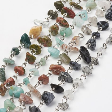 Gemstone Chips Jewelry Diy, Stone Chip Jewelry, Crystal Chip Jewelry, Gemstone Chip Jewelry, Gemstone Chips Jewelry, Chip Bead Jewelry, Chip Jewelry, Gemstone Chip Necklace, Diy Gemstone Jewelry