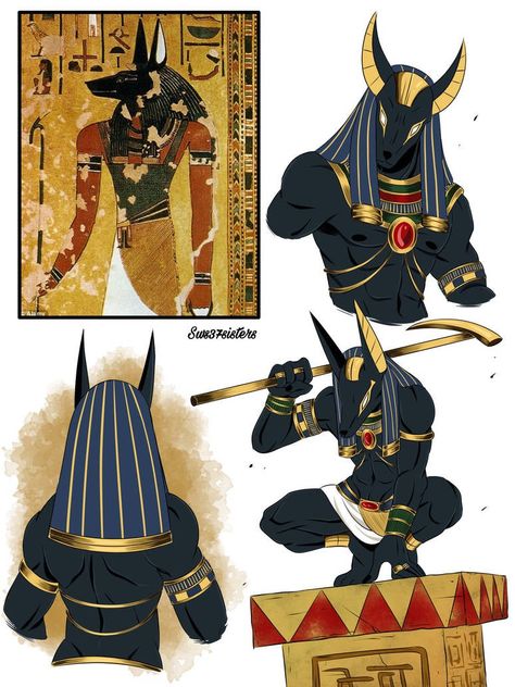 Egyptian Art Drawing, Egyptian Character, Egyptian Drawings, Egyptian Anubis, Egypt Concept Art, Anime Egyptian, Ancient Egyptian Gods, Egypt Art, Egyptian Mythology