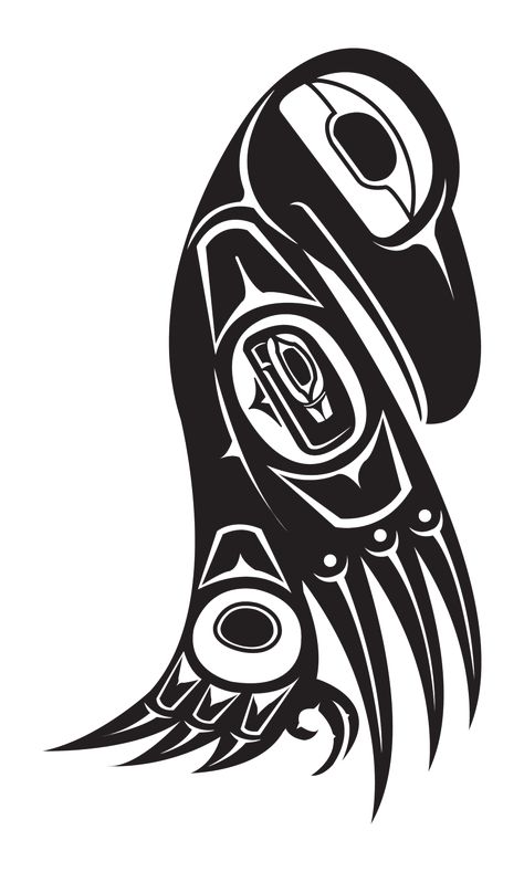 tlingit - DeviantArt Tatouage Haida, Raven Tattoo Meaning, Haida Tattoo, Arte Haida, Rabe Tattoo, Small Wave Tattoo, Native Artwork, Pacific Northwest Art, Haida Art