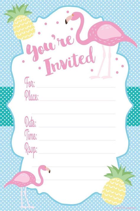 Free party invite printable. A complete guide to throwing the ultimate flamingo party!