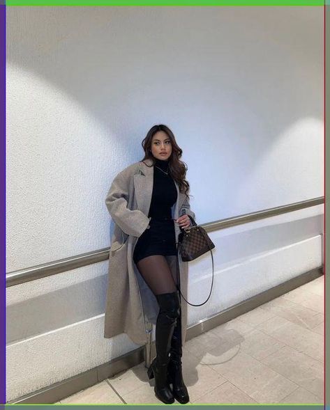 Date Outfits Women Winter, Rihanna Outfits Winter, Winter Fashionable Outfits, Fall Outfits Women Short Women, High Boot Winter Outfits, Fall Outfits Aesthetic Women, Casual Outfits For A Night Out, Club Outfits Nyc, One Piece Fall Outfit