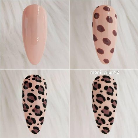 Leopard Print Nails Tutorial, Leopard Print Nail Art, Beginner Nail Designs, Leopard Print Nail, Leopard Nail Designs, Print Nail Art, Cheetah Nail Designs, Quick Nail Art, Animal Print Nails Art