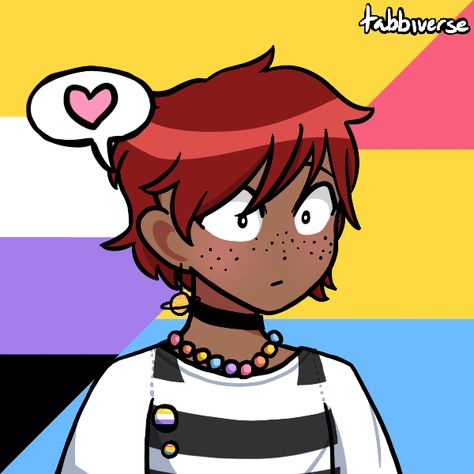 Nonbinary Wallpaper, Nonbinary Art, Nonbinary Aesthetic, Non Binary Aesthetic, Short Red Hair, Avatar Fan Art, Pansexual Pride, Transformers Characters, Red Icons:)