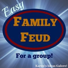 Easy Family Feud For A Group Win Loose Or Draw Game, Family Reunion Family Fued, Family Fued Game Diy Board, Jepordy Game Diy, Group Home Ideas, Traitors Game, Mixer Games, Games For Large Groups, Party Games Group