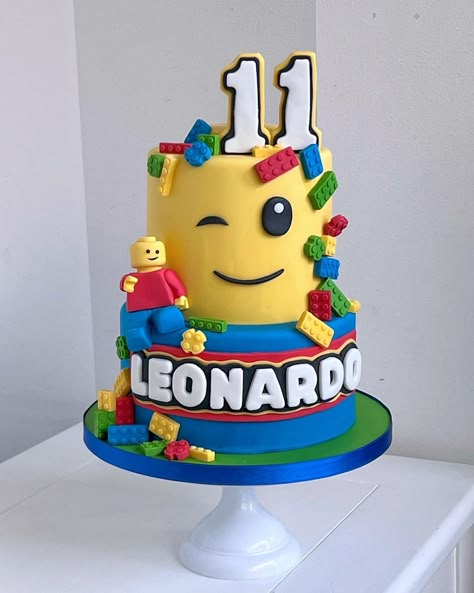 Lego Themed Cake, 7th Birthday Boys, Boy Cakes, Cake Boards, Lego Cake, Lego Birthday Party, Lego Birthday, Creative Gift Wrapping, Boy Birthday Cake