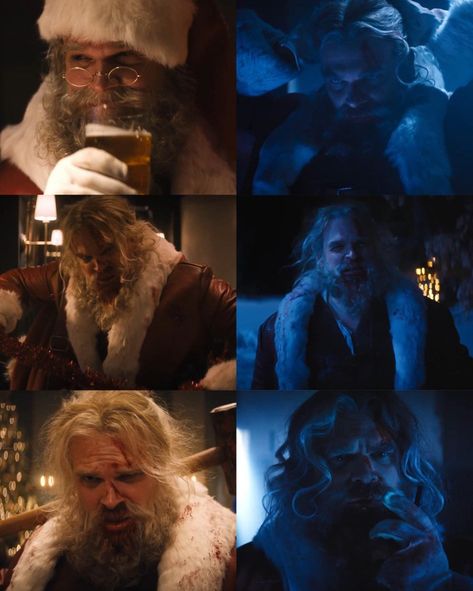 David Harbour Santa Claus, David Harbour Santa, Violent Night David Harbour, Power Point Party Ideas, Violent Night Movie, Viking Santa, Violent Night, David Harbor, Jim Hopper