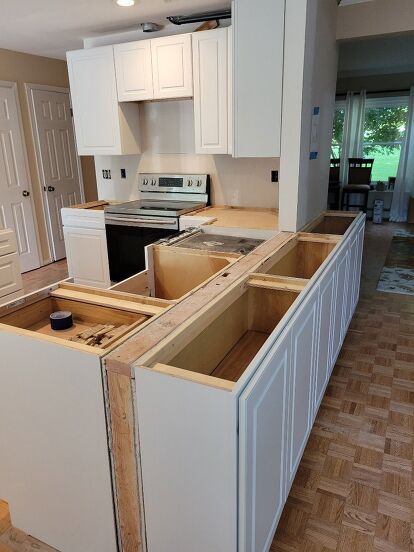 Kitchen Island Next To Refrigerator, Kitchen Island Galley Kitchen, Kitchen Cabinets Stove Area, Center Island With Stove And Oven, 30 Inch Wide Kitchen Island, Kitchen Island With Upper Cabinets, Kitchen Two Dishwashers, Cabinets Next To Window In Kitchen, 2 Ft Deep Kitchen Island