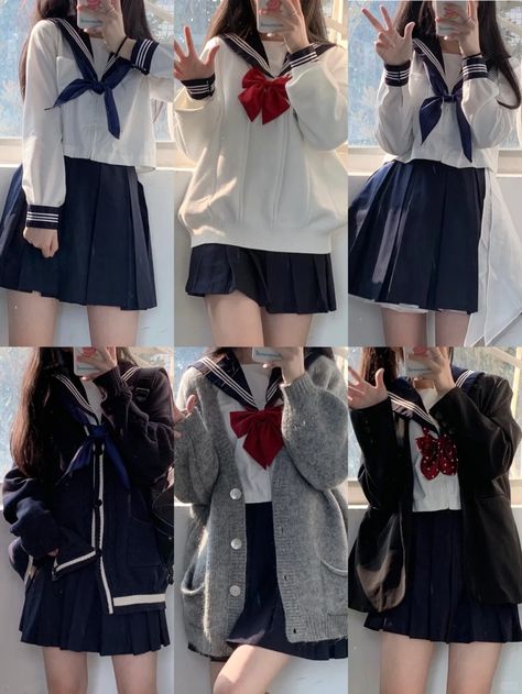 Japanese School Aesthetic Uniform, Japanese High School Outfits, Outfits Reference Drawing, School Uniform Japan, Azey Cosplay, Outfit Sera, Katawa Shoujo, Cos Clothing, Sailor School Uniform