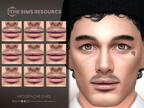 The Sims Resource - Moustache 2 HQ Medieval Hair, Thick Mustaches, Red And Blonde, Beards And Mustaches, Medieval Hairstyles, Male Hair, Beard No Mustache, Electronic Art, The Sims4