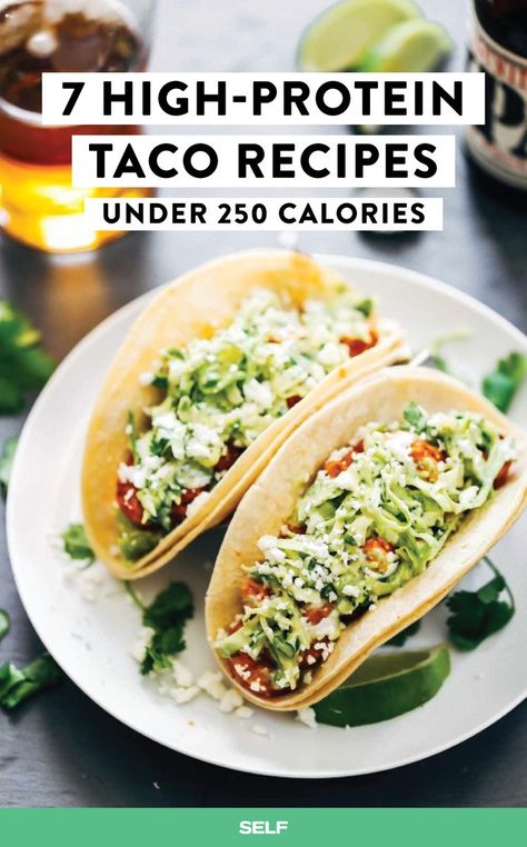 250 Calorie Meals, Healthy Taco Recipes, Breakfast Tacos Recipe, 300 Calorie Meals, Trail Mix Recipes, High Protein Dinner, Homemade Mexican, Low Carb Tacos, Healthy Low Calorie Meals