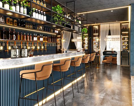 Luxury Bar Counter Design, Bar Counter Design Ideas, Bar Area Design, Ideas For Restaurant, Back Bar Design, Bar Counter Design, Modern Restaurant Design, Bar Dimensions, Home Bar Design