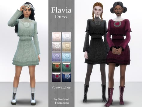 Sims 4 Base Game, Witchy Dress, Vampire Dress, Vintage Lace Dress, Detective Novels, Sims 4 Mm Cc, Sims 4 Cc Folder, Sims 4 Mm, Sims4 Clothes