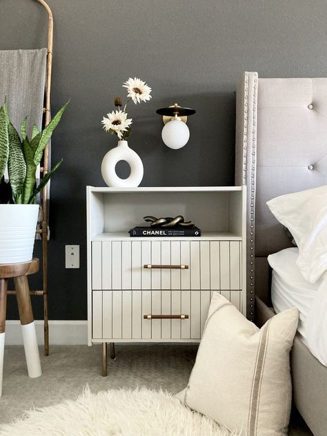 Ikea Rast Nightstand Hack - XO My Home Ikea Nightstand Makeover, Ikea Rast Hack Nightstand, Rast Nightstand, Ikea Nightstand Hack, Ikea Rast Nightstand, Ikea Rast Makeover, Modern Farmhouse Nightstand, Ikea Bedside, Nightstand Hack