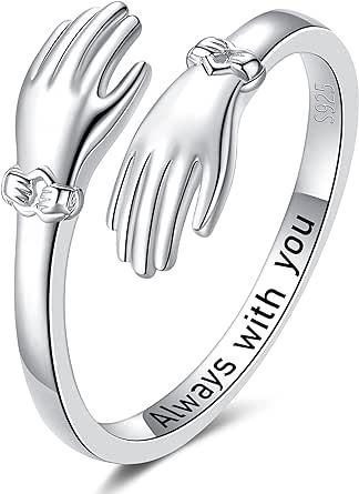 Hug Rings, Hug Ring, Hand Rings, I Love You Forever, Love You Forever, Rings For Women, Ring Sterling Silver, I Love You, Jewelry Gifts