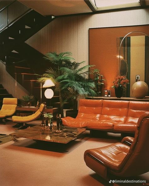 Art Over Sofa, 70s Interior Design, 80s Interior Design, Mid Century Interior Design, Art Deco Living, Deco Living Room, 80s Interior, 70s House, Deco Living