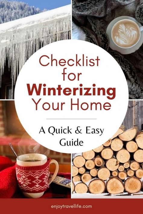 Winterize Home Checklist, Winterize Your Home Checklist, Winterizing Your Home, Cold Weather Hacks, Winterize Your Home, December Newsletter, Winter Checklist, Home Maintenance Tips, Home Safety Tips