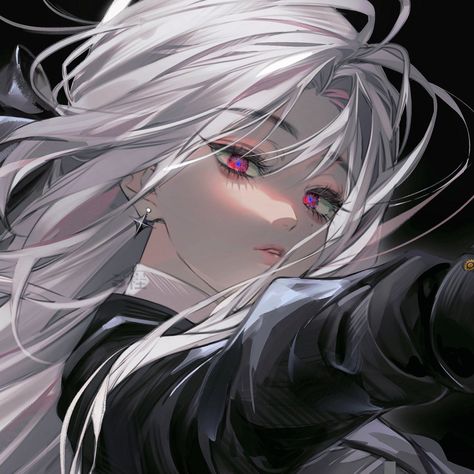 White Hair Pink Eyes, White Hair And Red Eyes, Anime Baby, Pink Eyes, Anime Pfp, Female Character Design, Red Eyes, Dark Anime, Cute Anime Pics