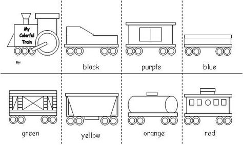 busy bodies sign images for daycare | Train Color Word Accordion Fold Reader Freight Train Book Activities, T Is For Train, Transportation Unit, Storytime Crafts, Train Coloring Pages, Transportation Preschool, Train Book, Train Theme, Learning Printables