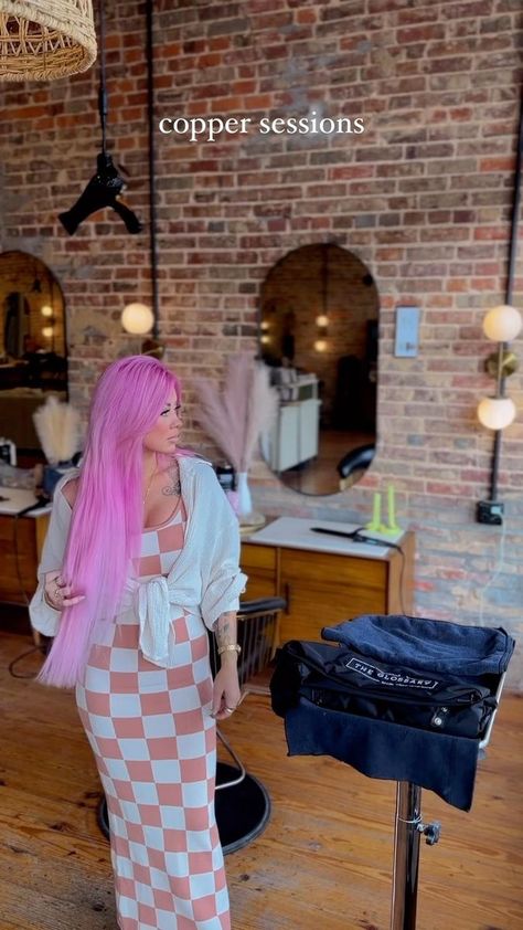 ALLY NICOLE on Reels | Pink Blonde Hair, Redken Shades, Redken Shades Eq, Spring Hair Color, Aesthetic Fits, Hair Color And Cut, Spring Hairstyles, Hipster Fashion, New Energy