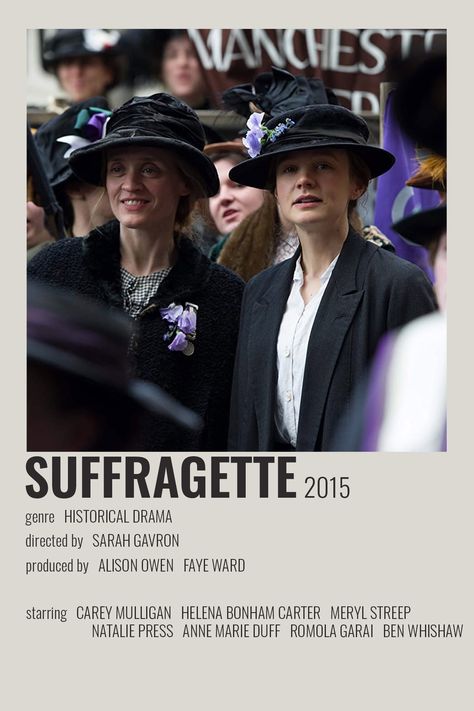 Suffragette Movie Poster, Suffragette Movie, Feminist Movies, Anne Marie Duff, Movie Film Poster, Female Heroes, Suffragette Movement, Netflix Hacks, Show Movie