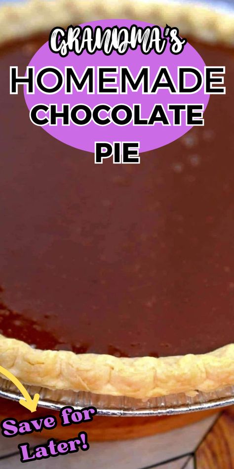 GRANDMA’S HOMEMADE CHOCOLATE PIE!!! Homemade Chocolate Pie Filling, Recipe For Chocolate Pie, Chocolate Pie From Scratch, Easy Chocolate Pie 3 Ingredients, Homemade Chocolate Pie Recipe, How To Make Chocolate Pie, Chocolate Cream Pie From Scratch, Simple Chocolate Pie Recipe, Easy Homemade Chocolate Pie