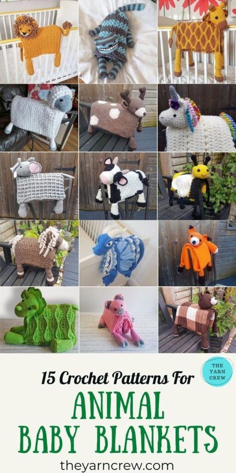 15 Adorable Animal Baby Blankets To Crochet For Your Baby you can crochet right now. Animal Baby Blanket patterns curated by The Yarn Crew #crochetblankets #crochetafghans #crochetstitches #crochetpatterns #crochetprojects #crochetbaby #stitchesforblankets #animalblankets #babyblankets Baby Blankets To Crochet, Blankets To Crochet, Giraffe Baby Blanket, Animal Baby Blanket, Bee Baby Blanket, Dinosaur Baby Blanket, Baby Blanket Patterns, Boy Crochet Patterns, Crochet Baby Projects