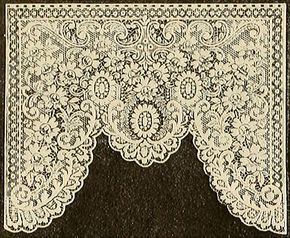 Printable - Edwardian Lambrequin Lace Window Drape Nottingham Lace, Lace Window, Lace Curtain, Dollhouse Printables, Miniature Printables, Linens And Lace, Lace Curtains, Irish Lace, Window Drapes