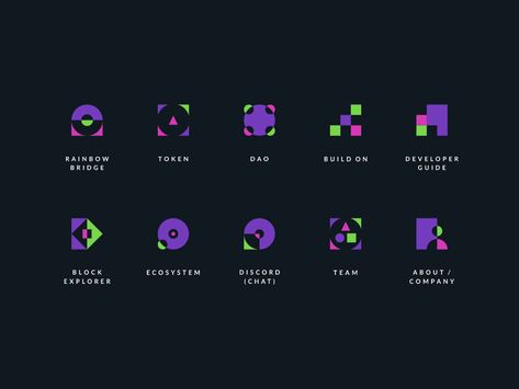 Geometric Icons, Colorful Icons, Portfolio Logo, Learning Design, Art Colorful, Branding Inspiration, Logo Icons, Visual Design, Geometric Art