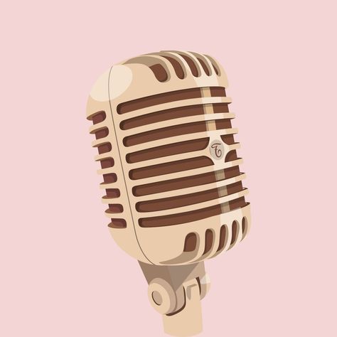 Microphone Icon, Podcast App, Ipad Essentials, Design Podcast, Gravity Falls Fan Art, Ios App Icon Design, App Covers, Vintage Microphone, Ios App Icon