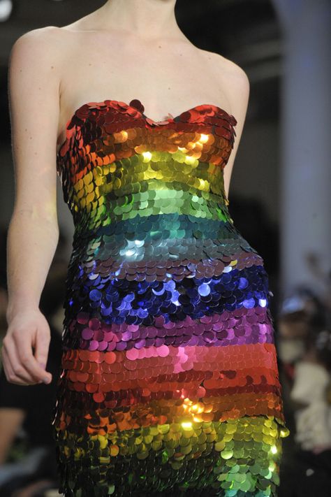 jeremy scott dress Rainbow Sequin Dress, Sequin Homecoming Dress, Timeless Glamour, Photographer Inspiration, Rainbow Bright, Rainbow Fashion, Taste The Rainbow, Rainbow Dress, Jeremy Scott