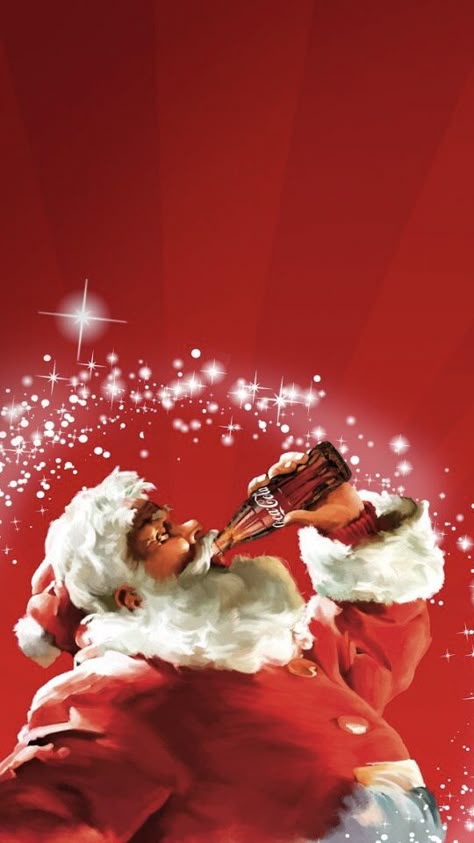 Coke Santa, Coca Cola Santa Claus, Santa Claus Wallpaper, Cola Wallpaper, Coca Cola Santa, Coca Cola Christmas, Coca Cola Ad, Postal Vintage, Santa Claus Is Coming To Town