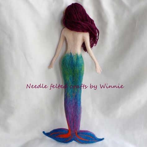 https://www.etsy.com/listing/263544090/needle-felted-rainbow-mermaid-handmade Felted Rainbow, Felted Mermaid, Rainbow Mermaid, Needle Felting Projects, Projects Ideas, Felting Projects, Needle Felted, Felt Crafts, Knee High Sock