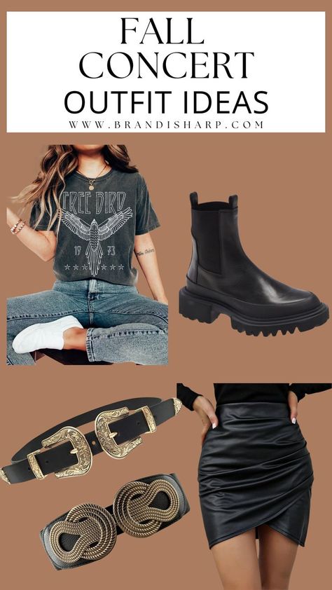 Get ready to rock the season with these fall concert outfit ideas for women! From boho chic dresses to edgy leather looks, discover the perfect ensembles to keep you stylish and comfortable at any concert. Don’t miss out on these must-have outfits! #FallConcertOutfitIdeasForWomen #FashionInspo #ConcertStyle #FallFashion Fall Concert Outfit Ideas, Concert Outfit Ideas Fall, Fall Concert Outfit, Edgy Concert Outfit, Rock Concert Outfit, Boho Chic Dresses, Concert Outfit Fall, Concert Outfit Rock, Concert Outfit Ideas