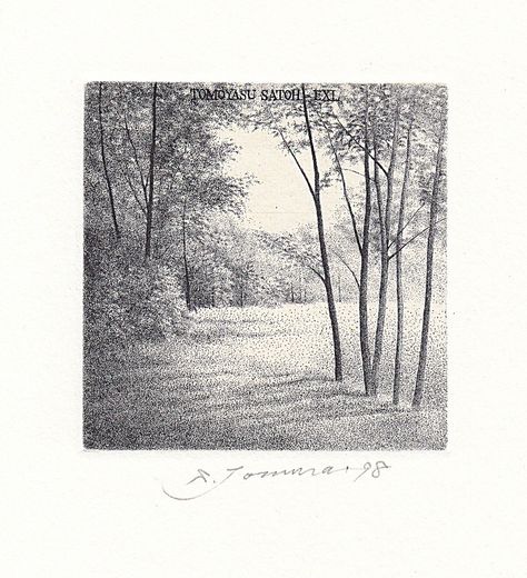 Stippling Landscape, Landscape Pencil Drawings, Tree Drawings Pencil, Bookmark Ideas, Natural Landscapes, Applied Arts, Instagram Feed Ideas, Tree Drawing, Stippling